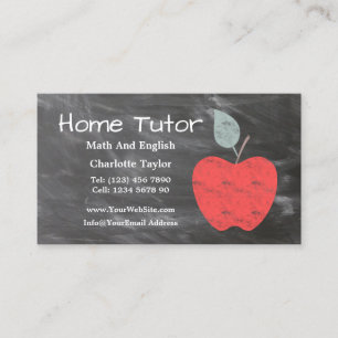 Home Tutor Docent Apple Schrobde Krijtbord V2 Visitekaartje