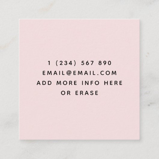 Home Tutor Docent Educator Schattige Pencil Baby P Vierkante Visitekaartje (Achterkant)