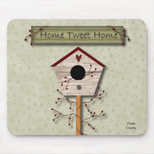 Home Tweet Home Mousepad Muismat (Voorkant)
