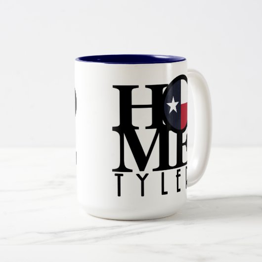 HOME Tyler Texas 15oz Tweekleurige Koffiemok (Voorkant rechts)