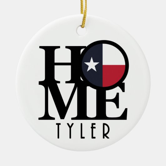 HOME Tyler Texas Keramisch Ornament (Voorkant)