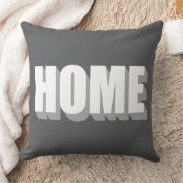 Home typografie minimal simple modern grijs wit kussen