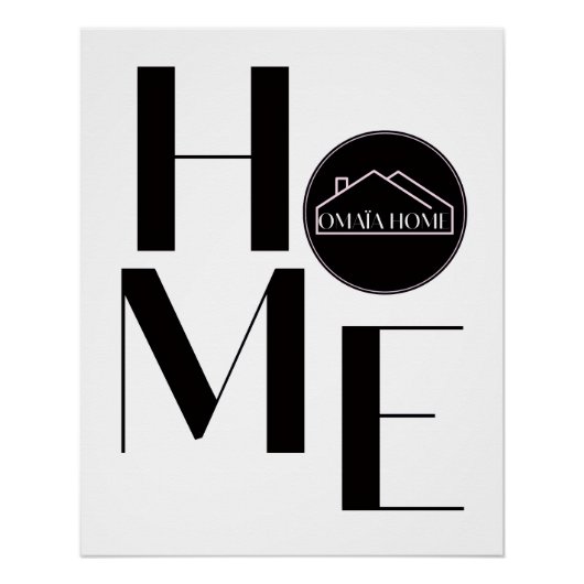 HOME Typografie Wanddecoratie (Voorkant)