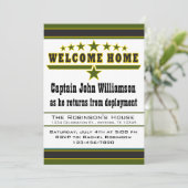 Home-uitnodiging van de soldaat kaart (Staand voorkant)