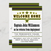 Home-uitnodiging van de soldaat kaart (Voorkant / Achterkant)