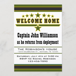 Home-uitnodiging van de soldaat kaart