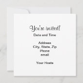 Home-uitnodigingskaart voor thuis (Achterkant)