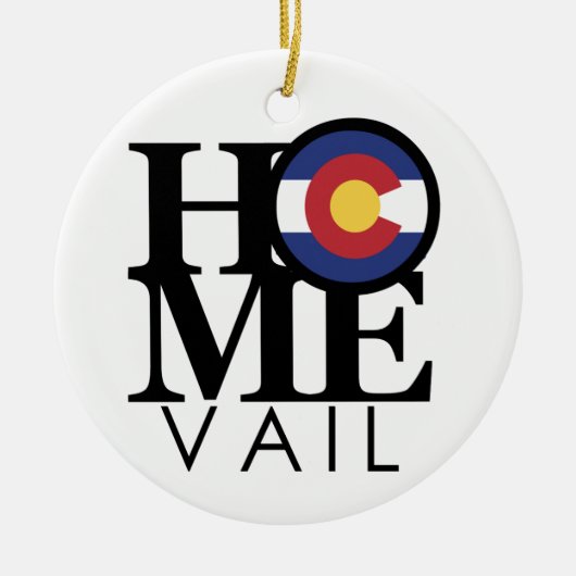 HOME Vail Colorado Keramisch Ornament (Voorkant)