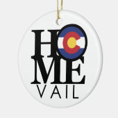 HOME Vail Colorado Keramisch Ornament (Links)