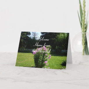 Home van de Hospital- Pink Flowers Kaart