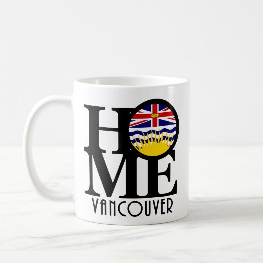 HOME Vancouver (BC-vlag) 11oz Koffiemok (Links)