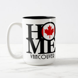 HOME Vancouver (Canadese vlag) 15oz Tweekleurige Koffiemok