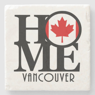 HOME Vancouver (Canadese vlag) Stenen Onderzetter