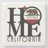HOME Ventura Californië Stenen Onderzetter (Voorkant)