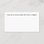 Home Verbetering Bouw Visitekaartjes (Achterkant)