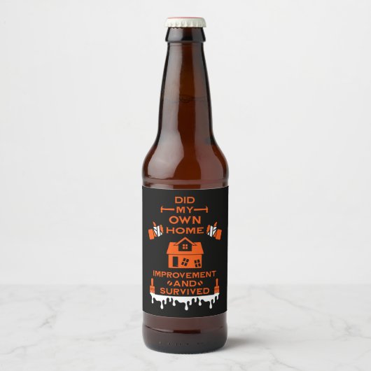 Home Verbetering Gefeliciteerd Bier Etiket (Voorkant)