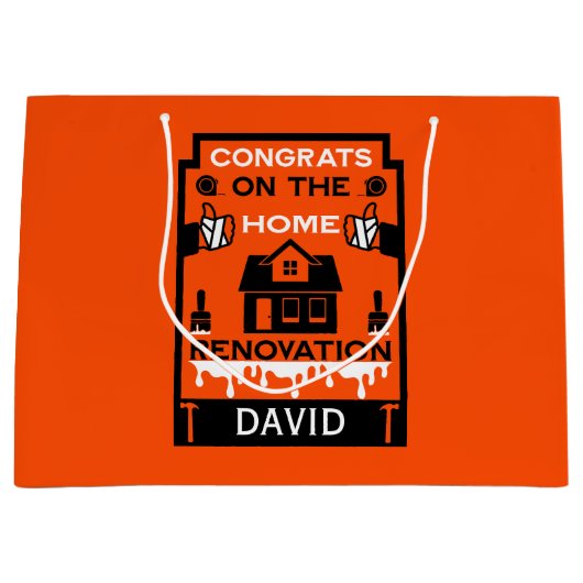 Home Verbetering Gefeliciteerd Groot Cadeauzakje (Voorkant)