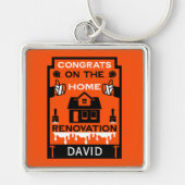 Home Verbetering Gefeliciteerd Sleutelhanger (Voorkant)