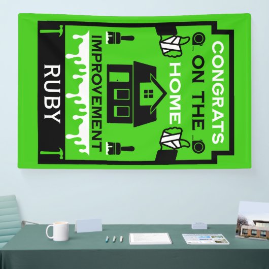 Home Verbetering Gefeliciteerd Spandoek (Beurs)