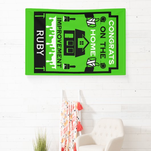 Home Verbetering Gefeliciteerd Spandoek (Insitu)