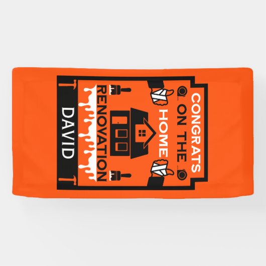 Home Verbetering Gefeliciteerd Spandoek (Horizontaal)