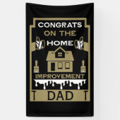 Home Verbetering Gefeliciteerd Spandoek (Verticaal)