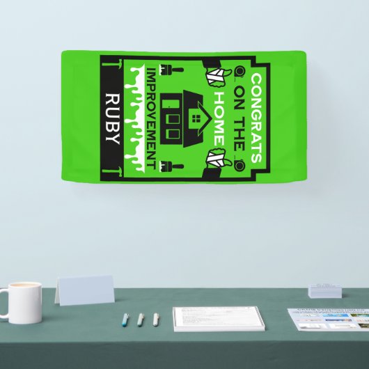 Home Verbetering Gefeliciteerd Spandoek (Beurs)