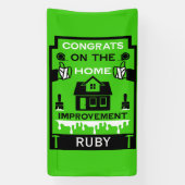 Home Verbetering Gefeliciteerd Spandoek (Verticaal)