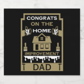 Home Verbetering Gefeliciteerd Sparkling Wijnetiket (Enkel label)