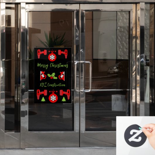 Home Verbetering Kerstcadeaus Raamsticker (Kantoordeur)