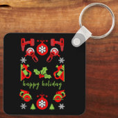 Home Verbetering Kerstcadeaus Sleutelhanger (Achterkant)