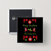 Home Verbetering Kerstcadeaus Vierkante Button 5,1 Cm (Voorkant /achterkant)