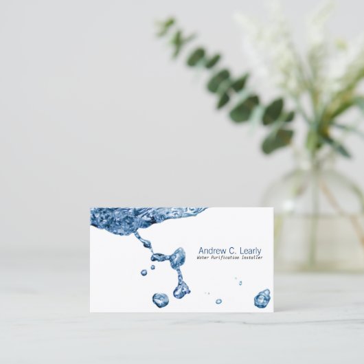 Home Verbetering Omgeving Duidelijke Waterdruppel Visitekaartje (Staand voorkant)
