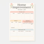 Home Verbetering To-Do Lijstplanner Post-it® Notes (Voorkant)