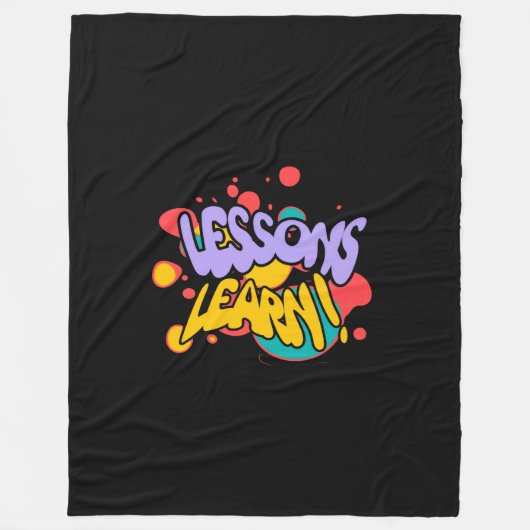 HOME VERF SPLASH LESSEN LEREN FLEECE DEKEN (Voorkant)