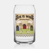 Home verhaal Boerderij sentiment Blikvorm Glas (Achterkant)