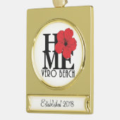 HOME Vero Beach  Hibiscus Verguld Banner Ornament (Links)