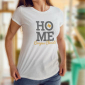 HOME - Vette letters & Texas Shape Grey Yellow T-shirt