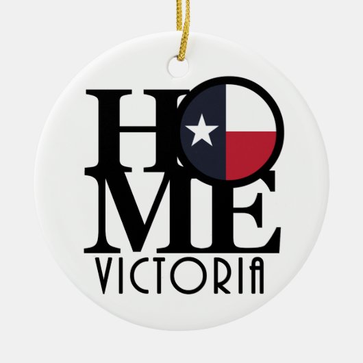 HOME Victoria Texas Keramisch Ornament (Voorkant)