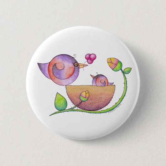 'Home' Vogels Button Badge (Voorkant)