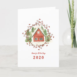 Home voor Alle dagen | Rood kersthuis Feestdagen Kaart