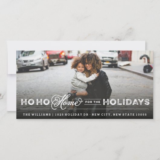 Home voor de Feestdagen Bewegende Aankondigingsfot Feestdagenkaart (Voorkant)