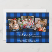 Home voor de Feestdagen Blue Pset 3 Photo Moving Aankondiging (Voorkant)