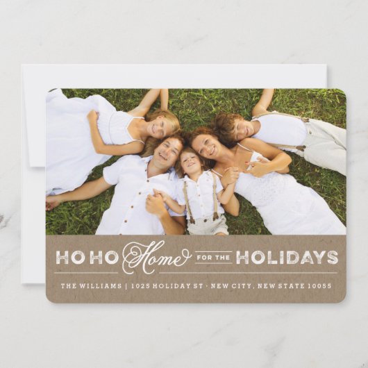 Home voor de Feestdagen die een aankondigingskaart Feestdagenkaart (Voorkant)