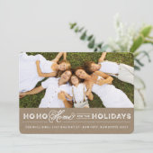 Home voor de Feestdagen die een aankondigingskaart Feestdagenkaart (Staand voorkant)