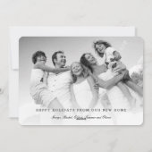 Home voor de Feestdagen die een aankondigingskaart Feestdagenkaart (Achterkant)