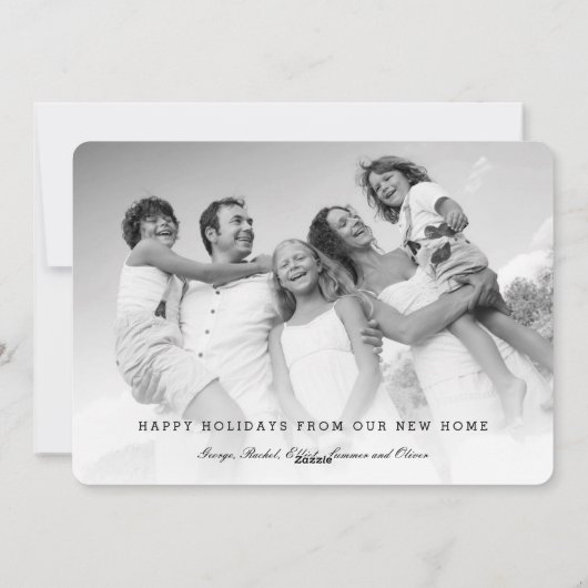 Home voor de Feestdagen die een aankondigingskaart Feestdagenkaart (Achterkant)