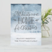 Home voor de Feestdagen Feestdagenkaart (Staand voorkant)