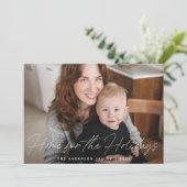 Home voor de Feestdagen Foto Feestdagenkaart (Staand voorkant)