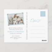 Home voor de Feestdagen Foto Moving Announge Briefkaart (Achterkant)